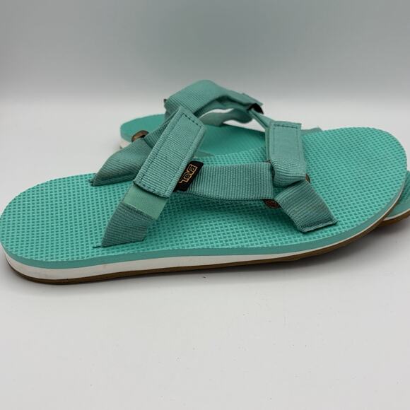 TEVA Original Universe Aqua Teal Slip On Sandals Women’s Size 9 Strappy - Picture 6 of 11